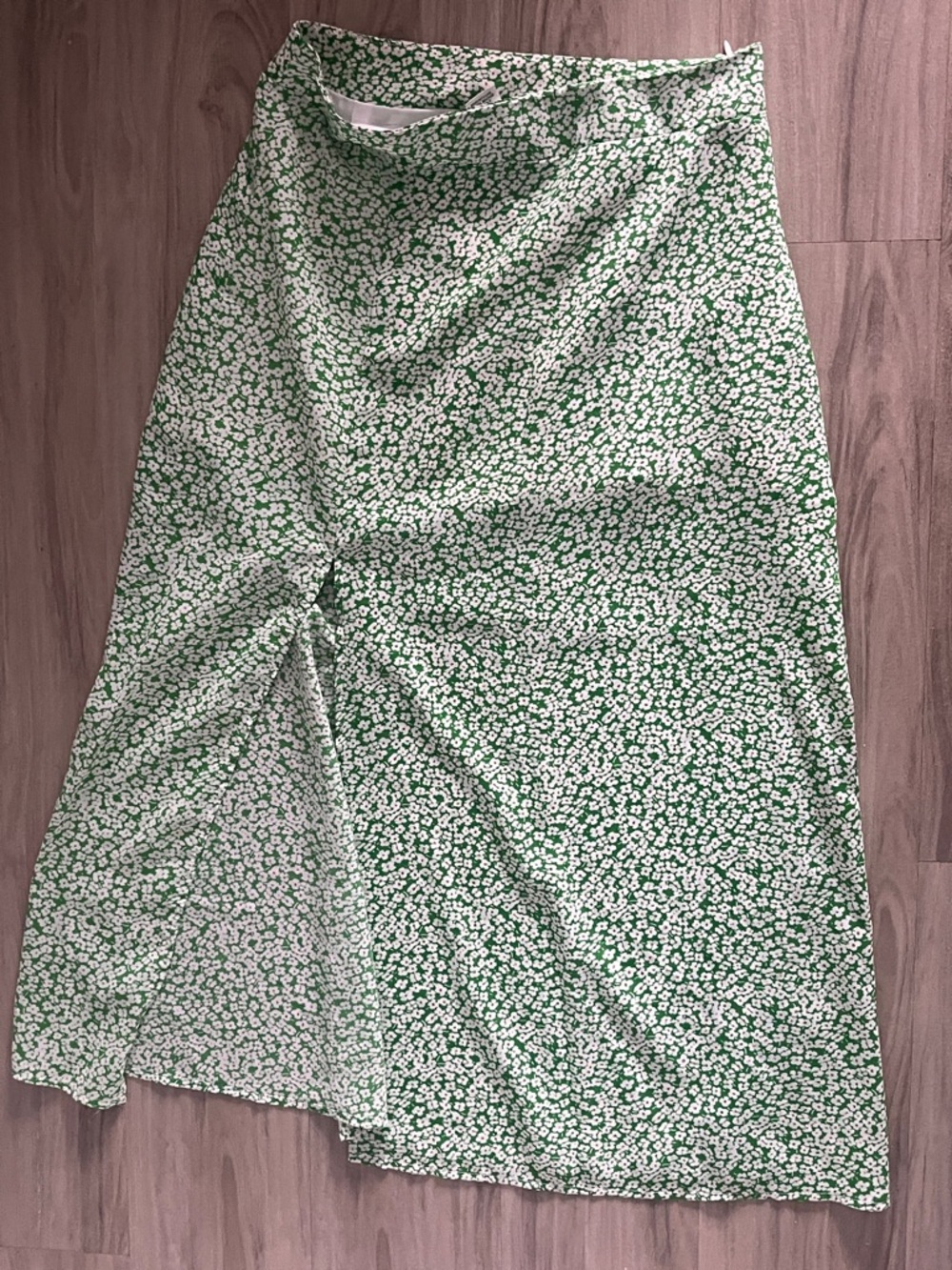 Green Floral Midi Skirt